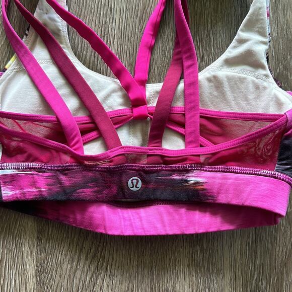 Lululemon Energy Exhale Sports Bra Size 4 Strappy Back Medium Support - Picture 4 of 5